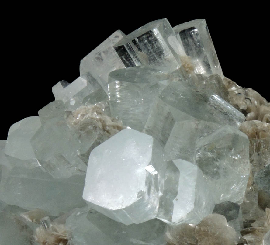 Beryl var. Aquamarine on Muscovite from Chumar Bakhoor, Nagar, Gilgit-Baltistan, Pakistan