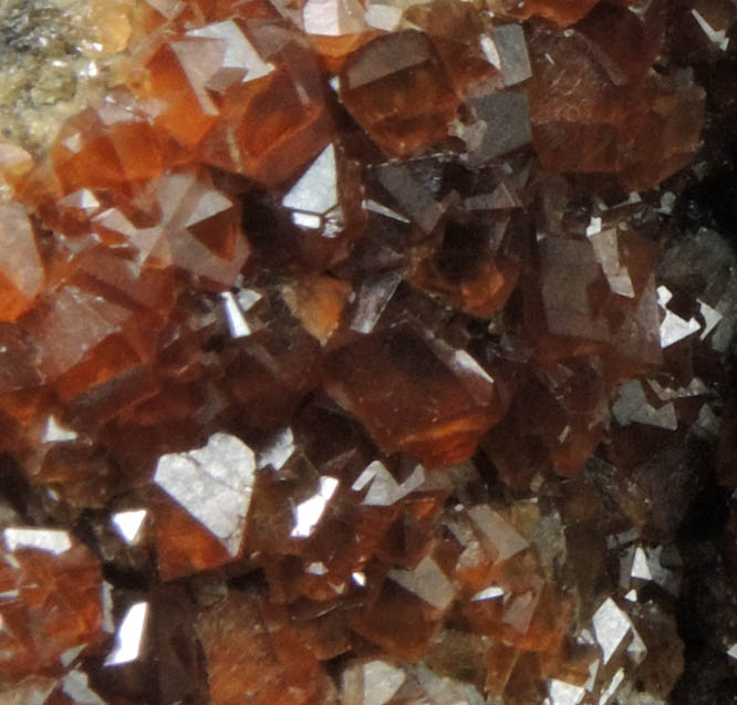 Andradite Garnet with minor Fluorite from San Pedro Mine, San Pedro Mountains, 44 km NE of Albuquerque, Santa Fe County, New Mexico