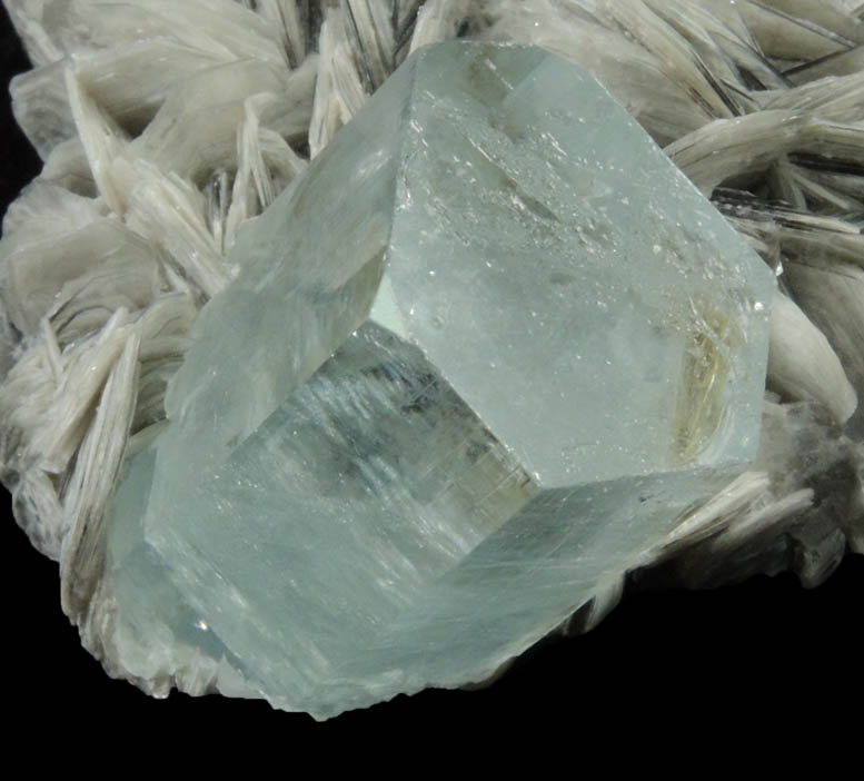 Beryl var. Aquamarine on Muscovite from Chumar Bakhoor, Nagar, Gilgit-Baltistan, Pakistan