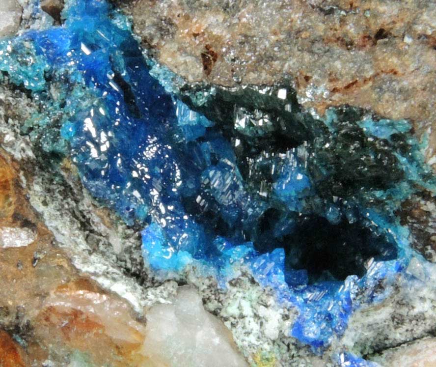 Caledonite, Linarite, Cerussite from Reward Mine, Inyo County, California