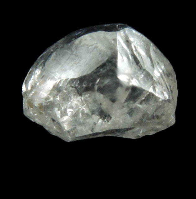 Diamond (0.49 carat pale-gray elongated crystal) from Oranjemund District, southern coastal Namib Desert, Namibia