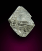 Diamond (0.74 carat pale-gray octahedral crystal) from Oranjemund District, southern coastal Namib Desert, Namibia