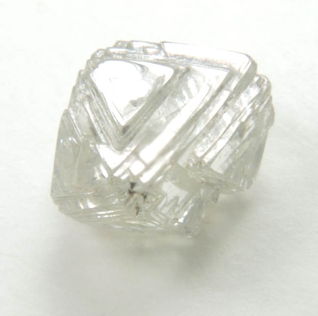Diamond (0.74 carat pale-gray octahedral crystal) from Oranjemund District, southern coastal Namib Desert, Namibia
