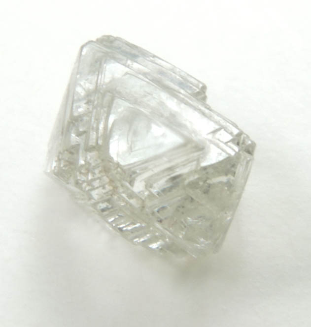 Diamond (0.74 carat pale-gray octahedral crystal) from Oranjemund District, southern coastal Namib Desert, Namibia