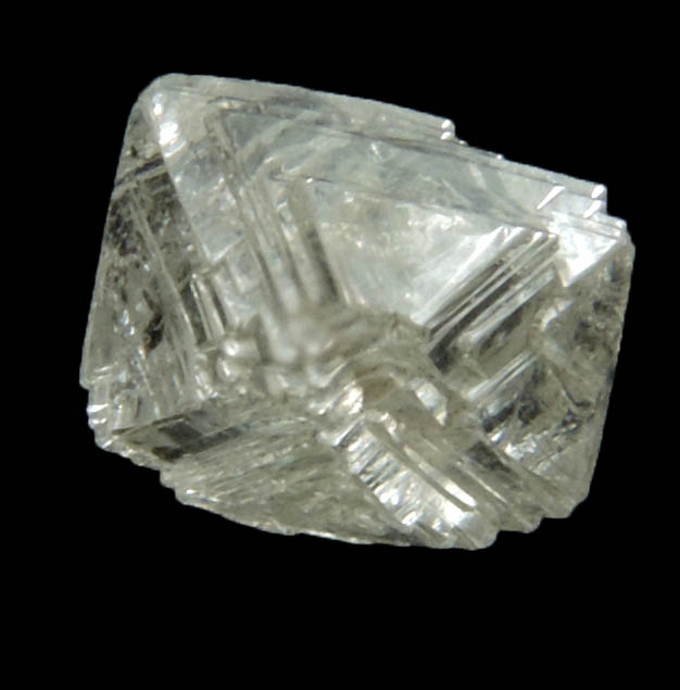 Diamond (0.74 carat pale-gray octahedral crystal) from Oranjemund District, southern coastal Namib Desert, Namibia