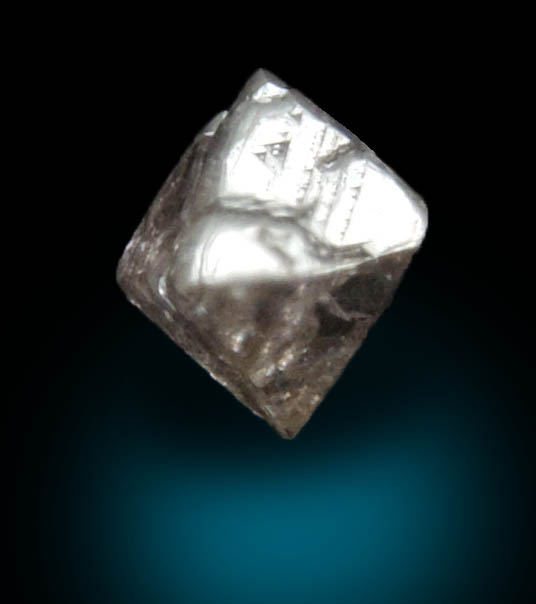 Diamond (0.17 carat pale pink-gray octahedral crystal) from Argyle Mine, Kimberley, Western Australia, Australia