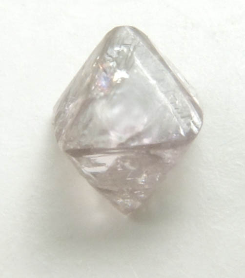 Diamond (0.17 carat pale pink-gray octahedral crystal) from Argyle Mine, Kimberley, Western Australia, Australia