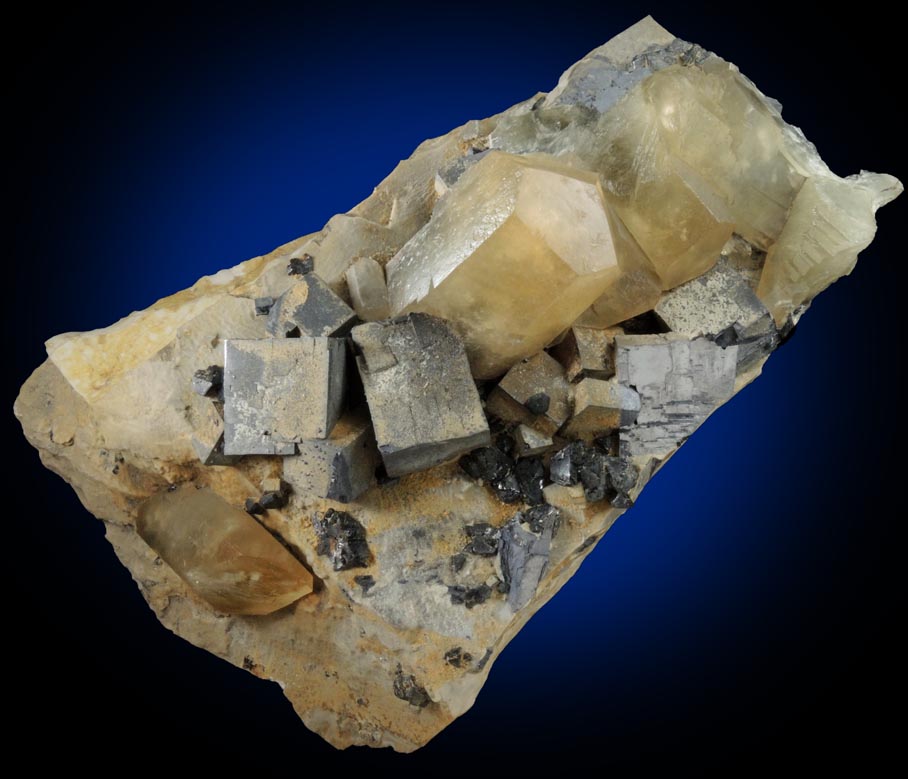 Galena and Calcite from Tri-State Lead Mining District, Picher, Ottawa County, Oklahoma