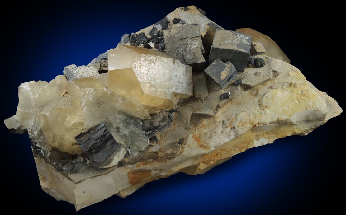 Galena and Calcite from Tri-State Lead Mining District, Picher, Ottawa County, Oklahoma