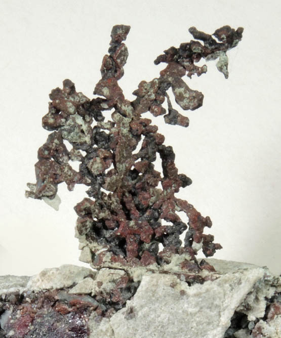 Copper with Cuprite from Ray Mine, Mineral Creek District, Pinal County, Arizona