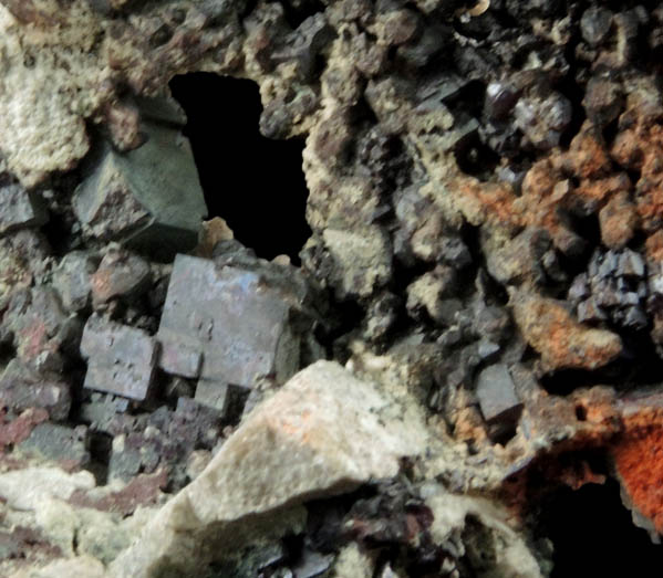 Cuprite on Native Copper from Ray Mine, Mineral Creek District, Pinal County, Arizona