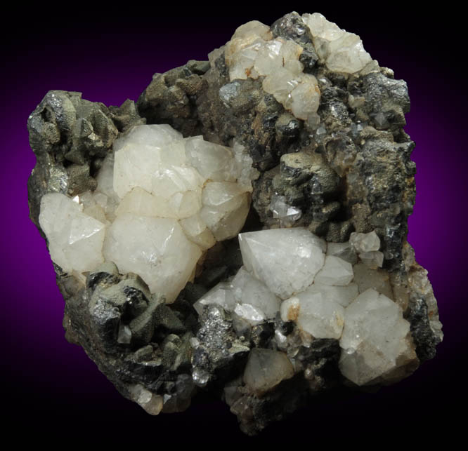 Quartz on Tetrahedrite coated with Pyrite from Erzgebirge, Saxony, Germany