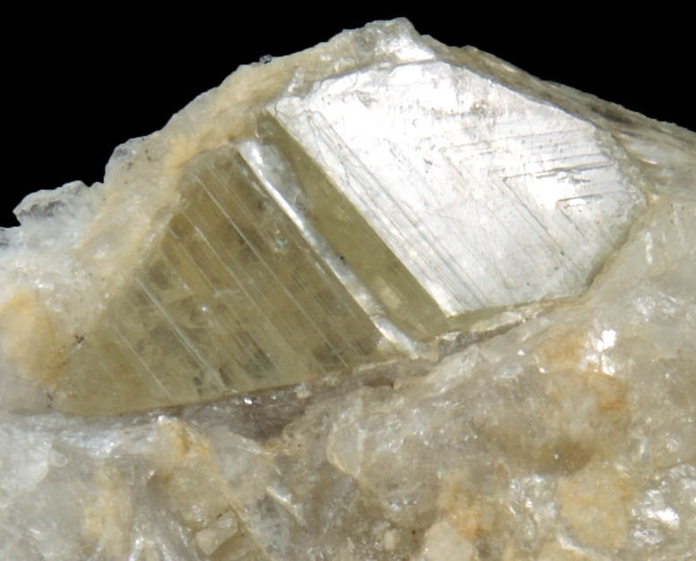 Chrysoberyl in Quartz from Witt Hill, Greenwood, Oxford County, Maine
