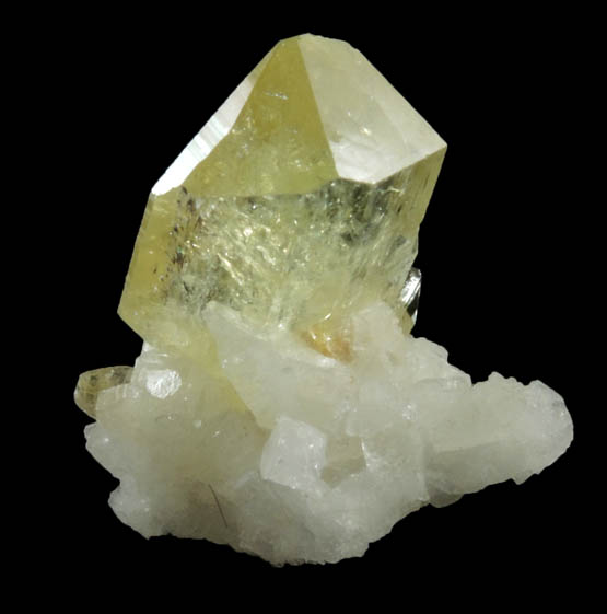 Brazilianite on Albite from Lavra do Corrego Frio, Linpolis, Divino das Laranjeras, Minas Gerais, Brazil (Type Locality for Brazilianite)