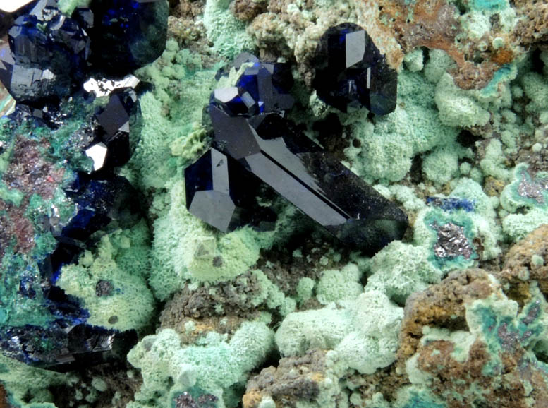 Azurite with Malachite and Chrysocolla from Tsumeb Mine, Otavi-Bergland District, Oshikoto, Namibia