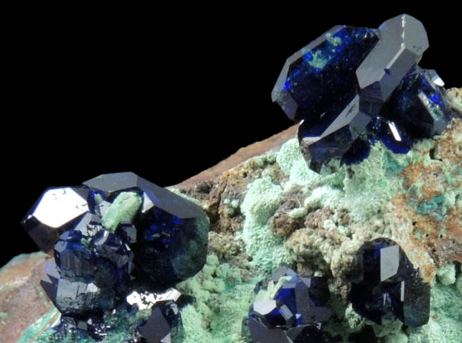 Azurite with Malachite and Chrysocolla from Tsumeb Mine, Otavi-Bergland District, Oshikoto, Namibia