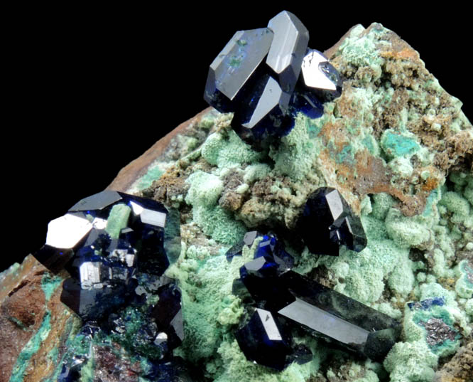 Azurite with Malachite and Chrysocolla from Tsumeb Mine, Otavi-Bergland District, Oshikoto, Namibia