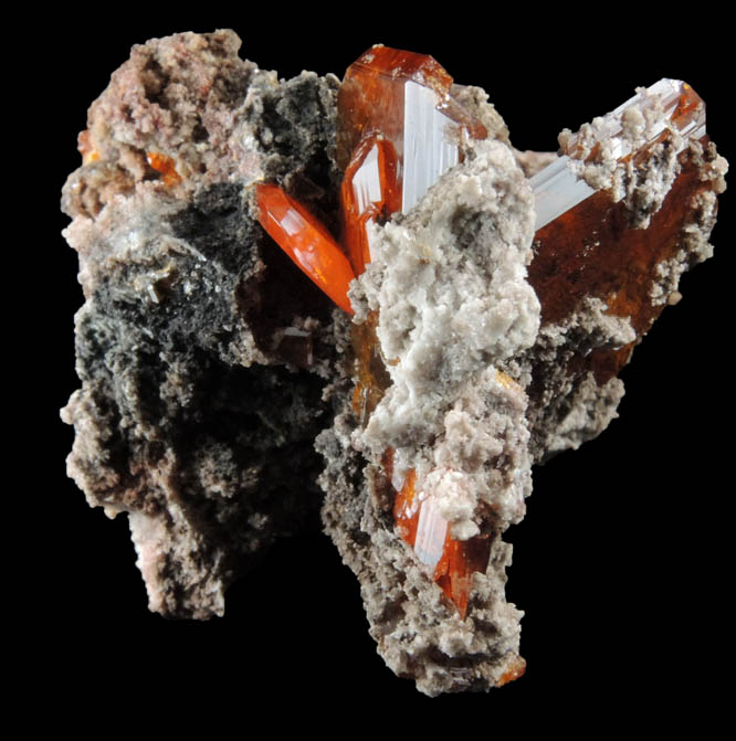 Wulfenite with minor Willemite from Red Cloud Mine, Silver District, La Paz County, Arizona