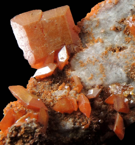Wulfenite with Calcite from Red Cloud Mine, Silver District, La Paz County, Arizona