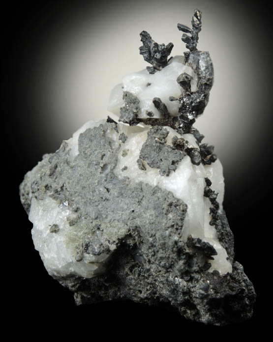 Silver in Calcite from Andres del Rio District, Batopilas, Chihuahua, Mexico