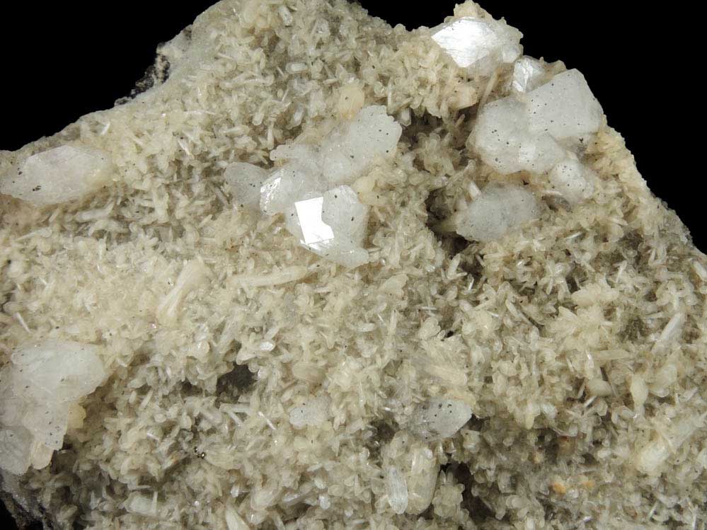 Apophyllite on Stilbite with Pyrite from Laurel Hill (Snake Hill) Quarry, Secaucus, Hudson County, New Jersey