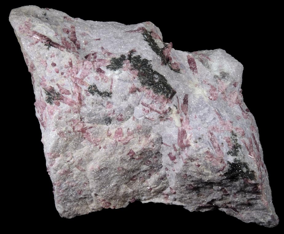 Elbaite var. Rubellite Tourmaline in Lepidolite from Stewart Mine, Pala District, San Diego County, California