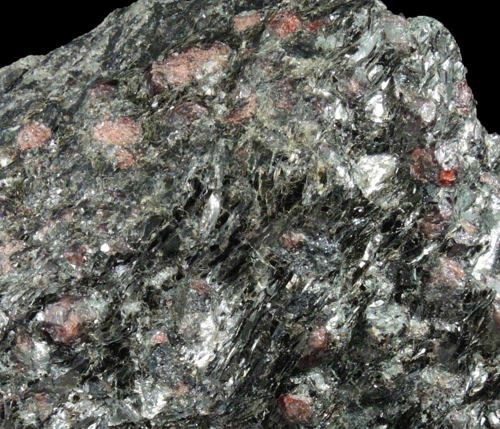 Almandine Garnet in Biotite schist from NYC Water Tunnel rock dump, at the base of the VerrazanoNarrows Bridge, Staten Island, New York