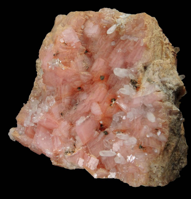 Rhodochrosite, Quartz, Pyrite from Lexington Mine, Butte District, Summit Valley, Silver Bow County, Montana