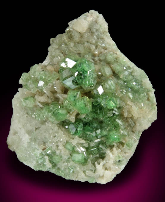 Grossular Garnet (chrome-rich) from Jeffrey Mine, Asbestos, Qubec, Canada