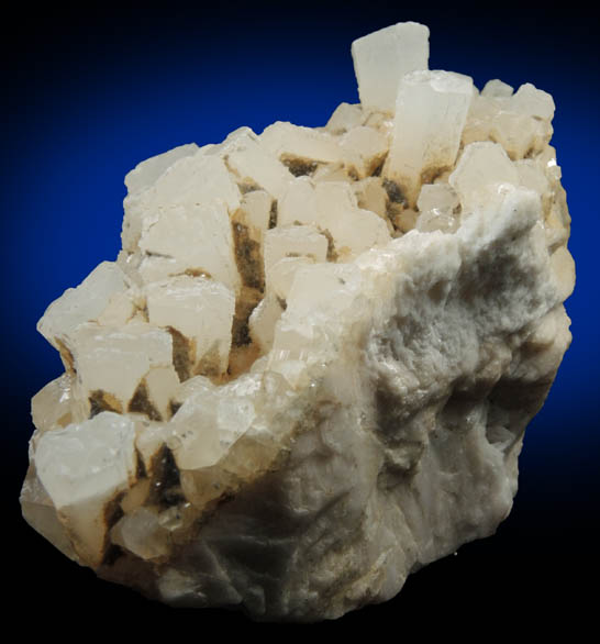 Calcite on Barite from St. Andreasberg District, 25 km SE of Clausthal-Zellerfeld, Harz Mountains, Lower Saxony, Germany