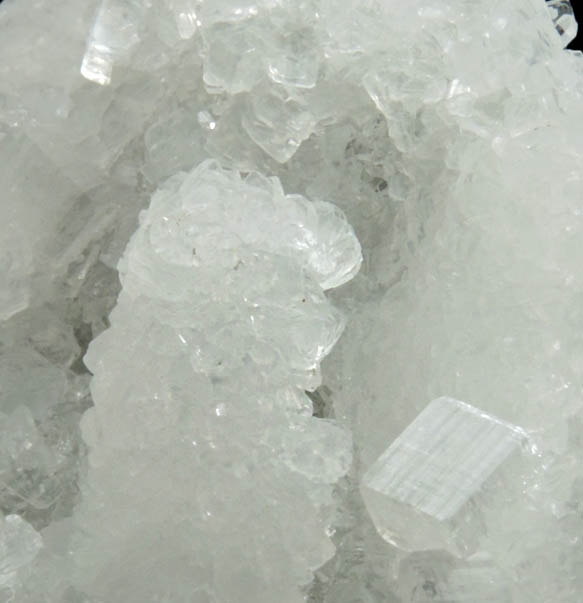 Apophyllite and Quartz on Prehnite from Bombay Quarry, Mumbai (Bombay), Maharastra, India