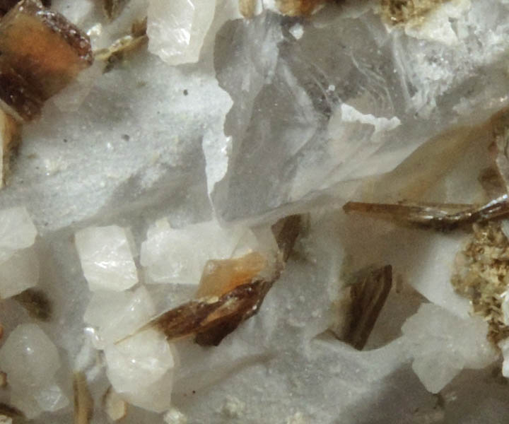 Wardite and Eosphorite on Quartz from Lavra da Ilha, Taquaral, Jequitinhonha River, Minas Gerais, Brazil