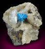 Cavansite on Stilbite-Ca from Wagholi Quarry, Maharashtra, India