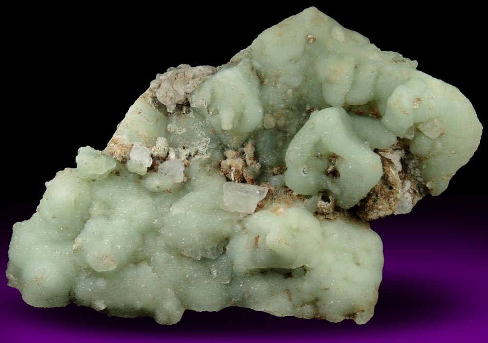 Prehnite pseudomorphs after Anhydrite with Calcite from Pumping Station, McBride Avenue, Woodland Park, West Paterson, Passaic County, New Jersey
