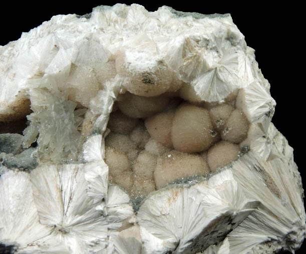 Pectolite with Apophyllite from Millington Quarry, Bernards Township, Somerset County, New Jersey