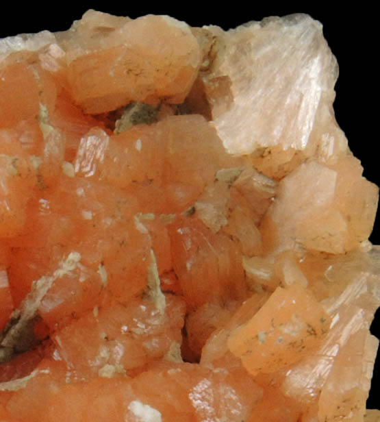 Stilbite with Calcite from Moore's Station Quarry, 44 km northeast of Philadelphia, Mercer County, New Jersey