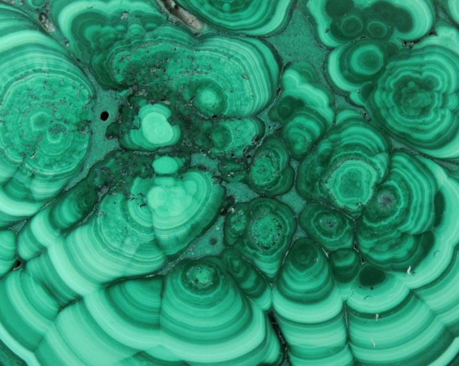 Malachite from Kolwezi Mining District, 240 km WNW of  Lubumbashi, Katanga Copperbelt, Lualaba Province, Democratic Republic of the Congo