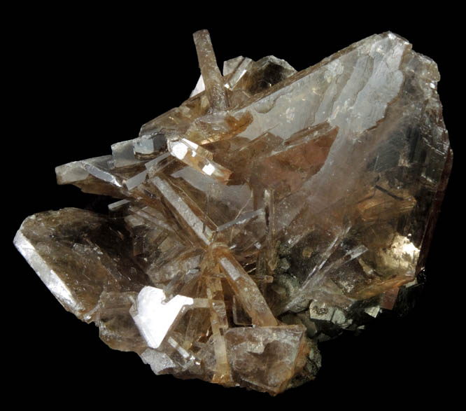 Barite on Pyrite from Quiruvilca Mine, Santiago de Chuco Province, La Libertad Department, Peru