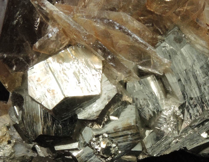 Barite on Pyrite from Quiruvilca Mine, Santiago de Chuco Province, La Libertad Department, Peru