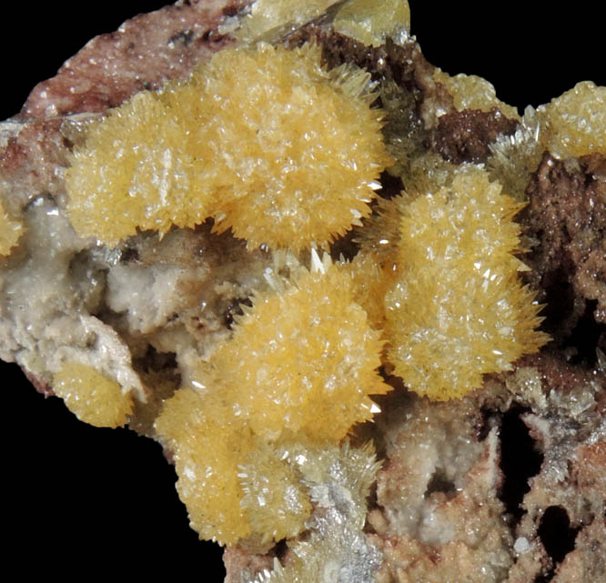 Mimetite on Dolomite from Tsumeb Mine, Otavi-Bergland District, Oshikoto, Namibia