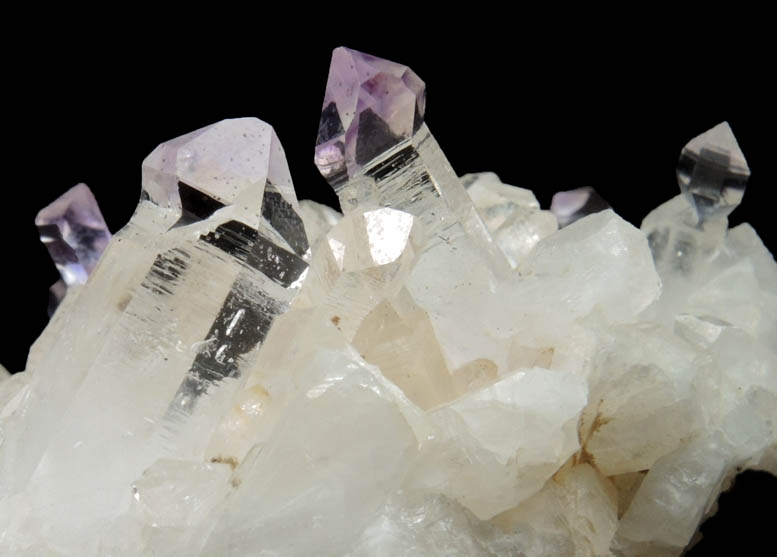 Quartz with scepter-shaped Amethyst crystals from Goboboseb Mountains, 43 km west of Brandberg Mountain, Erongo region, Namibia