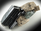 Schorl Tourmaline, Aquamarine Beryl and Carlsbad Law-twinned Microcline from Erongo Mountains, 20 km north of Usakos, Damaraland, Namibia