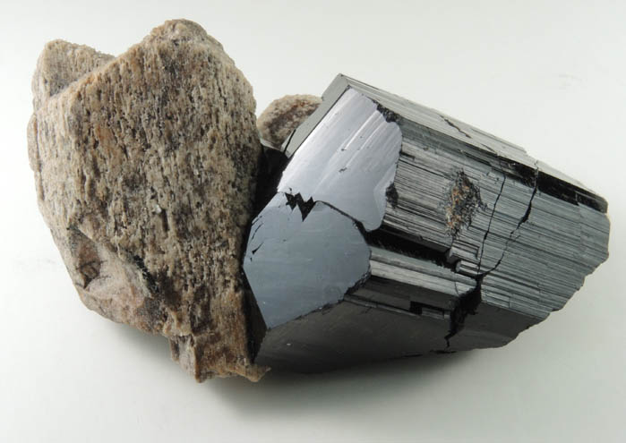 Schorl Tourmaline, Aquamarine Beryl and Carlsbad Law-twinned Microcline from Erongo Mountains, 20 km north of Usakos, Damaraland, Namibia