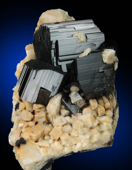 Arfvedsonite on Microcline from Mount Malosa, Zomba District, Malawi