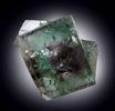 Fluorite twin from Blue Circle Quarry, Weardale, County Durham, England