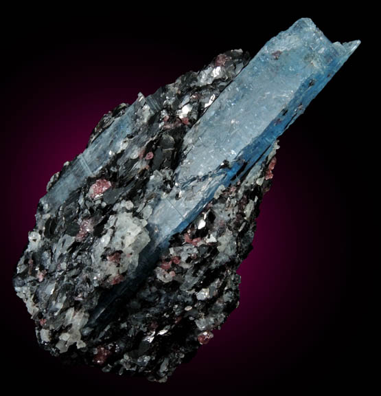 Kyanite and Almandine Garnet in Biotite-Quartz schist from Khit Ostrov, Karelia, Russia