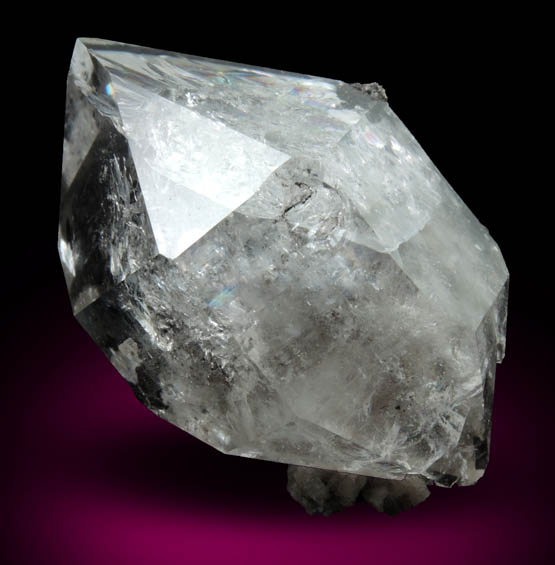 Quartz var. Herkimer Diamond with Dolomite from Eastern Rock Products Quarry (Benchmark Quarry), St. Johnsville, Montgomery County, New York