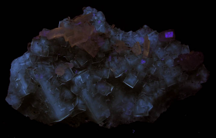 Fluorite with Barite and Calcite from Villabona District, Asturias, Spain