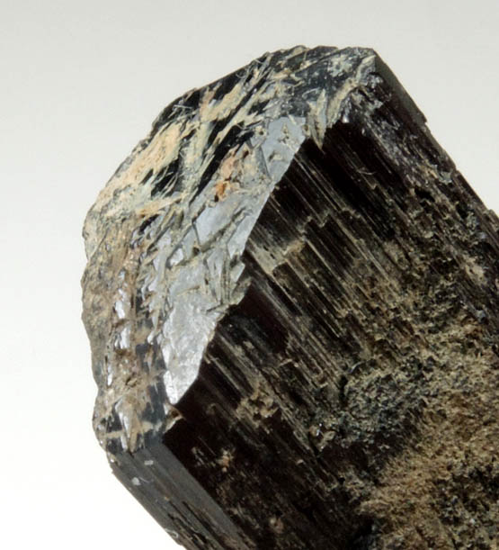 Arfvedsonite (rare terminated Arfvedsonite crystal) from Hurricane Mountain, east of Intervale, Carroll County, New Hampshire