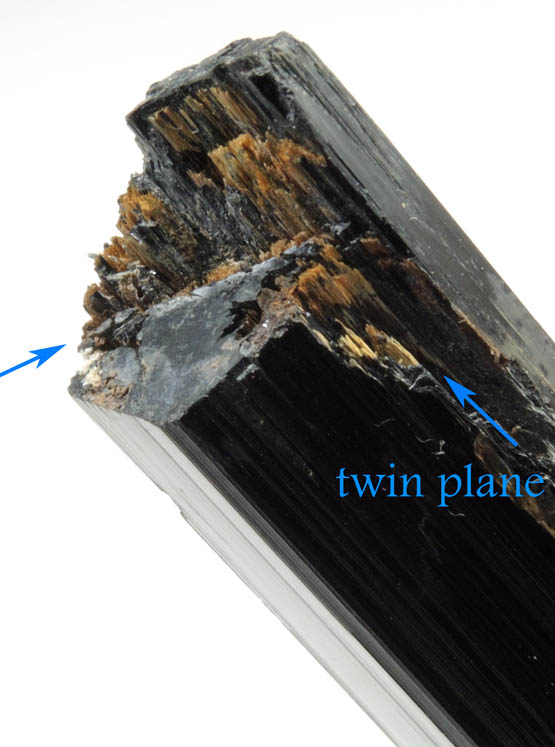 Arfvedsonite (rare terminated twinned crystals) from Hurricane Mountain, east of Intervale, Carroll County, New Hampshire